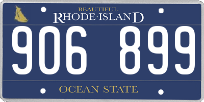 RI license plate 906899