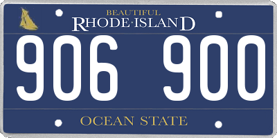 RI license plate 906900