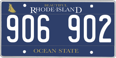 RI license plate 906902