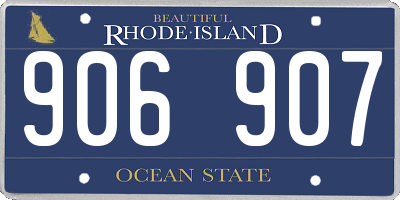 RI license plate 906907