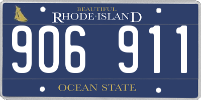 RI license plate 906911