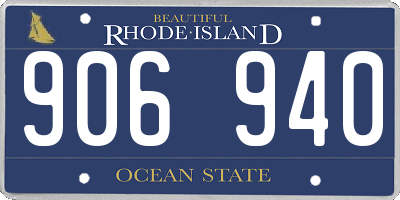 RI license plate 906940