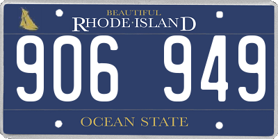 RI license plate 906949