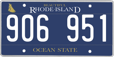RI license plate 906951