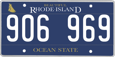 RI license plate 906969