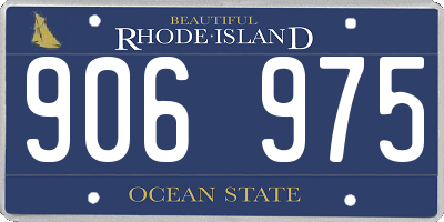 RI license plate 906975