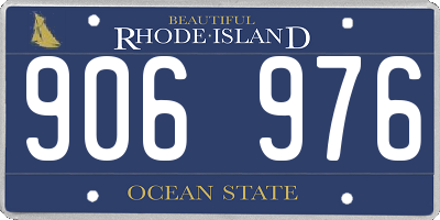 RI license plate 906976