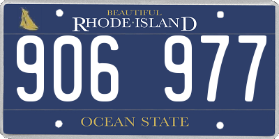RI license plate 906977