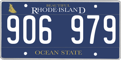 RI license plate 906979