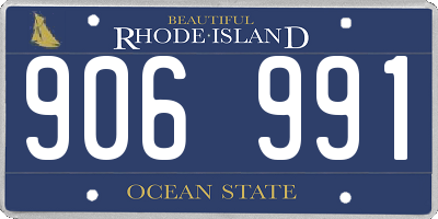 RI license plate 906991