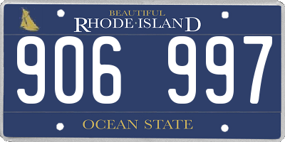 RI license plate 906997