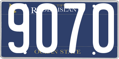 RI license plate 9070