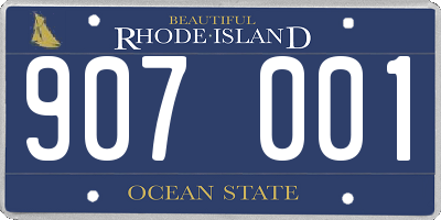 RI license plate 907001