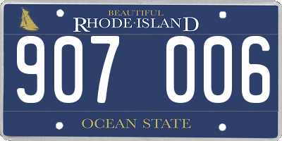 RI license plate 907006