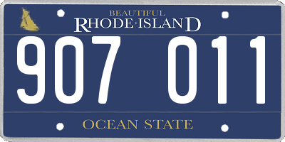 RI license plate 907011