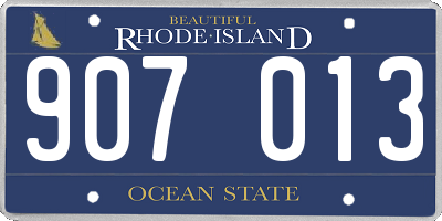 RI license plate 907013