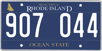 RI license plate 907044