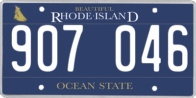RI license plate 907046