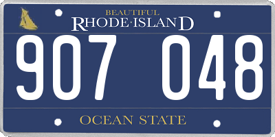 RI license plate 907048