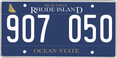 RI license plate 907050