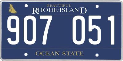 RI license plate 907051