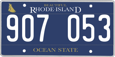 RI license plate 907053