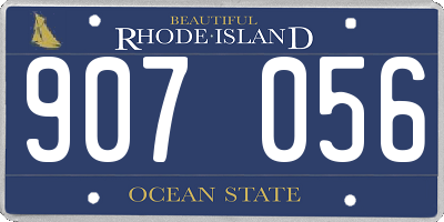 RI license plate 907056