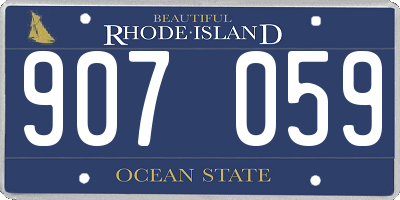 RI license plate 907059