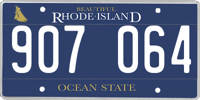 RI license plate 907064