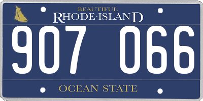 RI license plate 907066