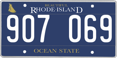 RI license plate 907069