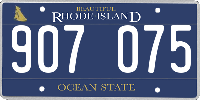 RI license plate 907075