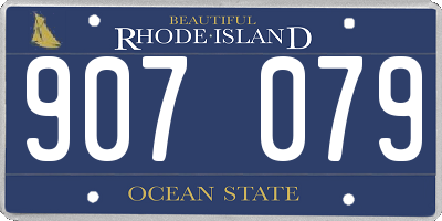 RI license plate 907079