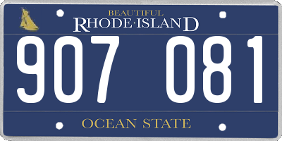 RI license plate 907081