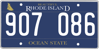 RI license plate 907086