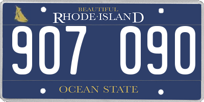 RI license plate 907090