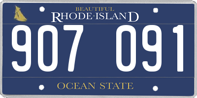 RI license plate 907091
