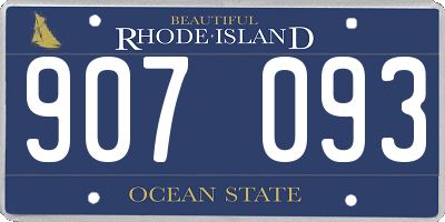 RI license plate 907093