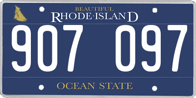 RI license plate 907097