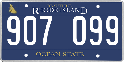 RI license plate 907099