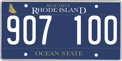 RI license plate 907100