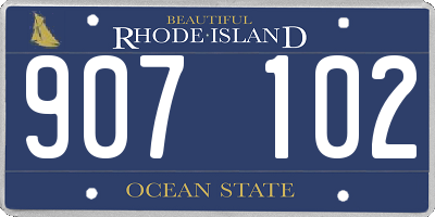 RI license plate 907102