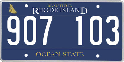 RI license plate 907103