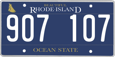 RI license plate 907107