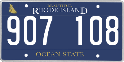RI license plate 907108