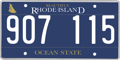 RI license plate 907115