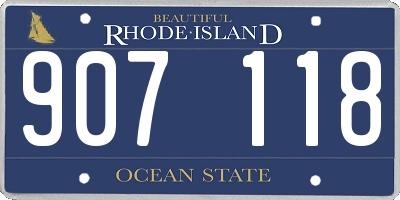RI license plate 907118