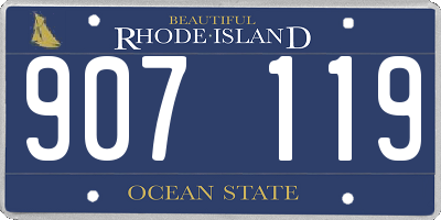 RI license plate 907119