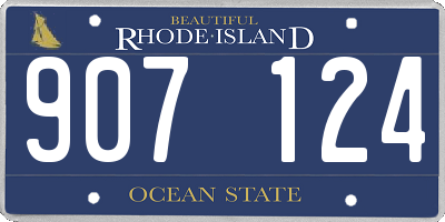 RI license plate 907124