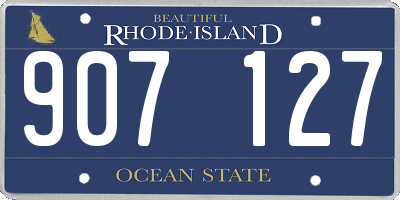 RI license plate 907127